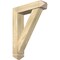 Ekena Millwork Traditional Arts and Crafts Rough Sawn Bracket w/ Offset Brace, Douglas Fir, 6"W x 24"D x 32"H BKT0604X24X32TRA03RDF - alternate 1